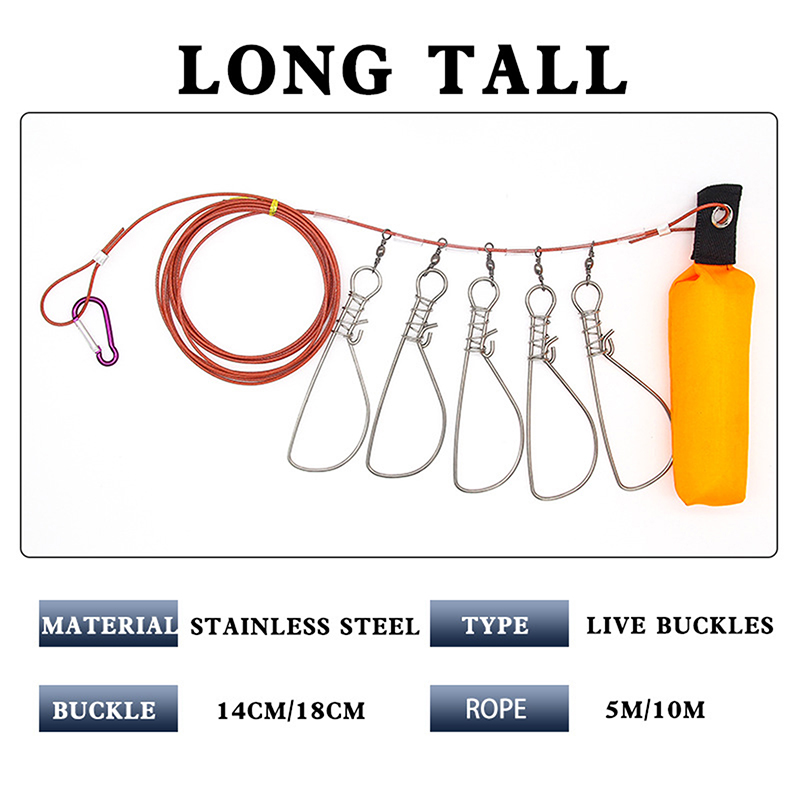 New 5-snap Float Fish Stringer - Conventional Reel ulasan dan harga